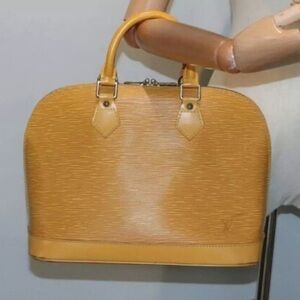 LOUIS VUITTON Epi Alma Hand Bag Yellow, Pre-Loved, comes with COA!
